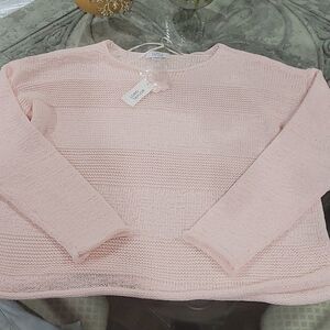 LORD TAYLOR WOMEN'S  COTTON BLEND Knit PATERNED  CHUNKY SWEATER NEW Large